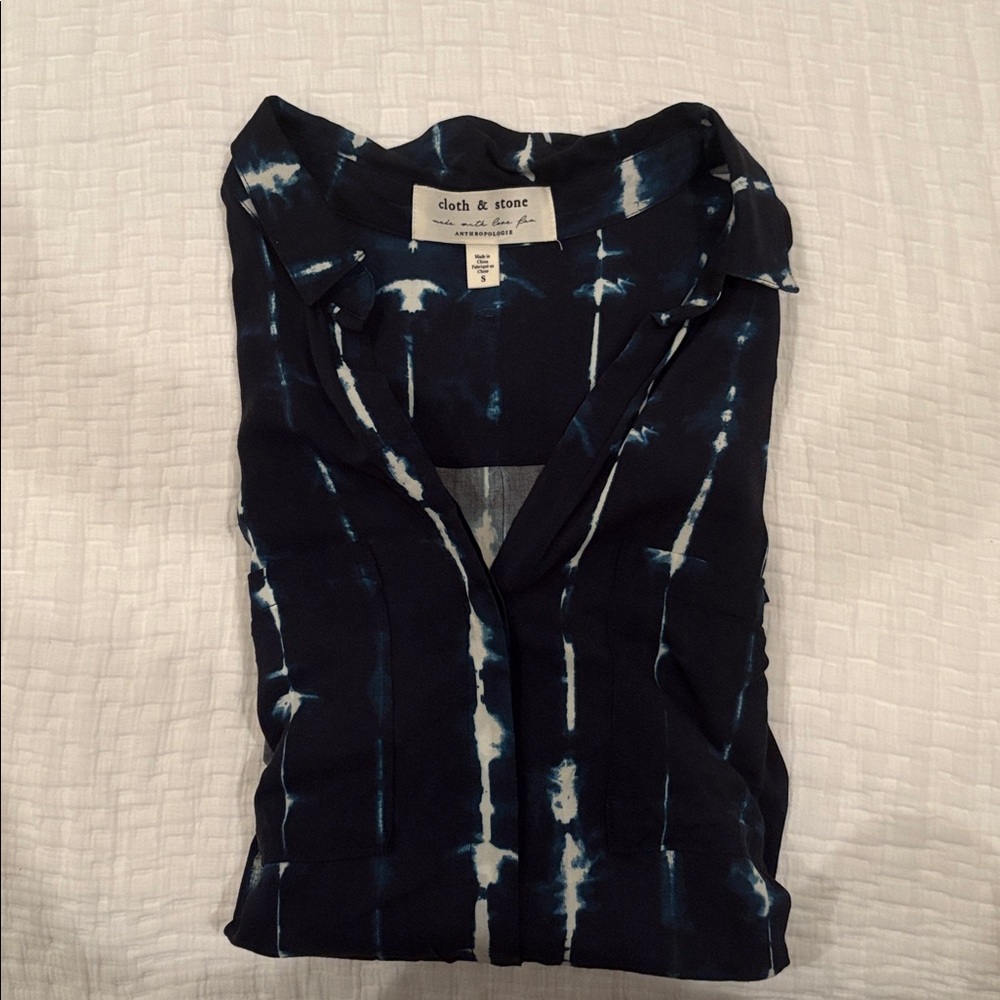 Anthropologie cloth & stone Tie-Dye Button Down Shirt